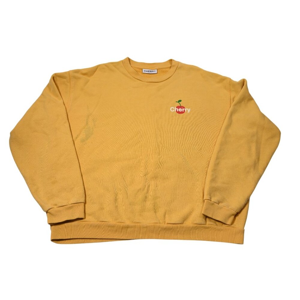 Cherry LA Not An Apple Crewneck in Yellow